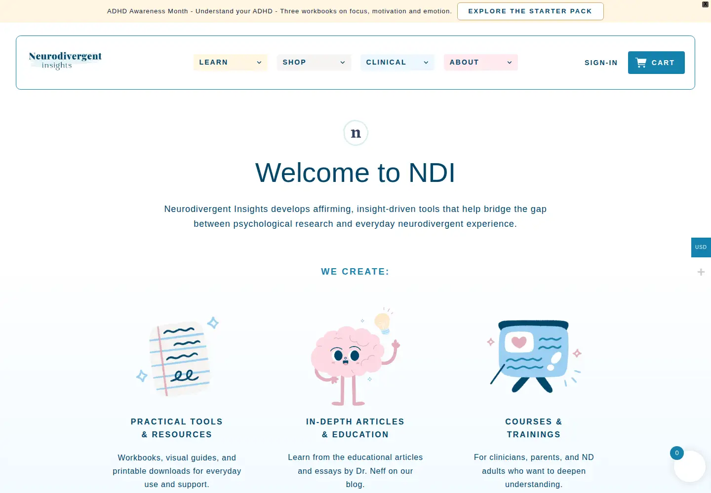 Screenshot of neurodivergentinsights.com