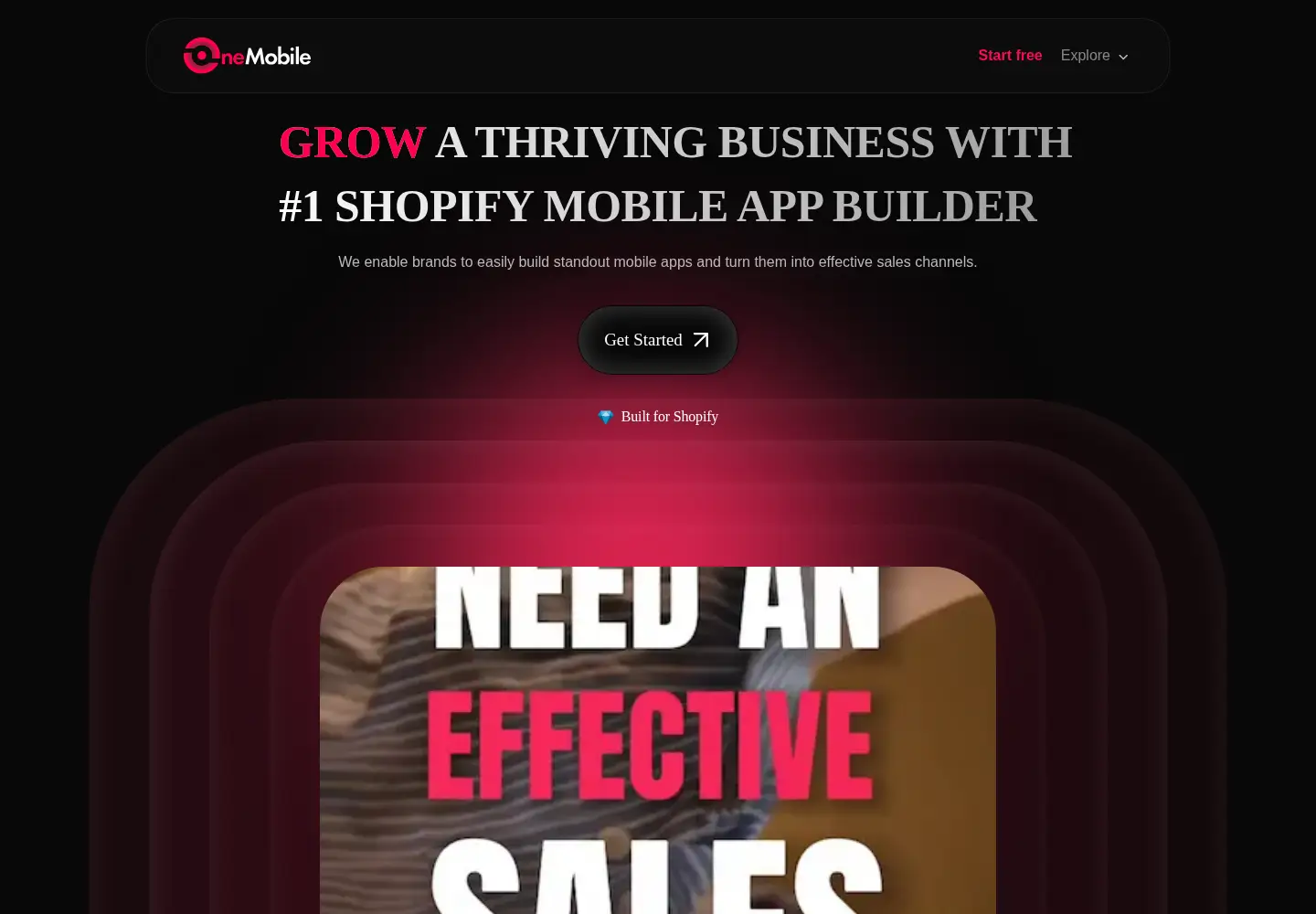 Screenshot of onemobile.ai