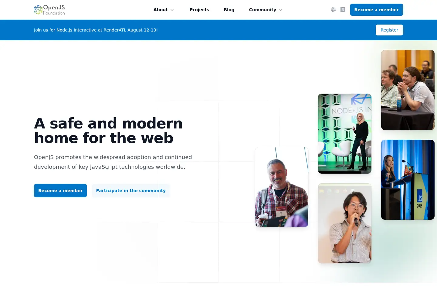 Screenshot of openjsf.org
