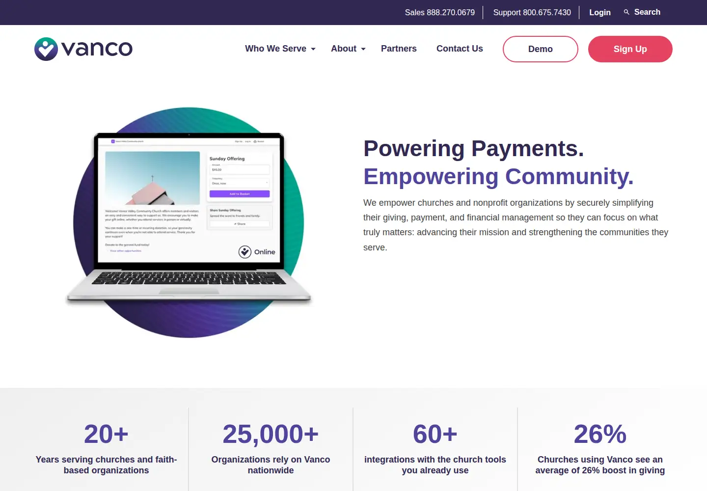 Screenshot of vancopayments.com