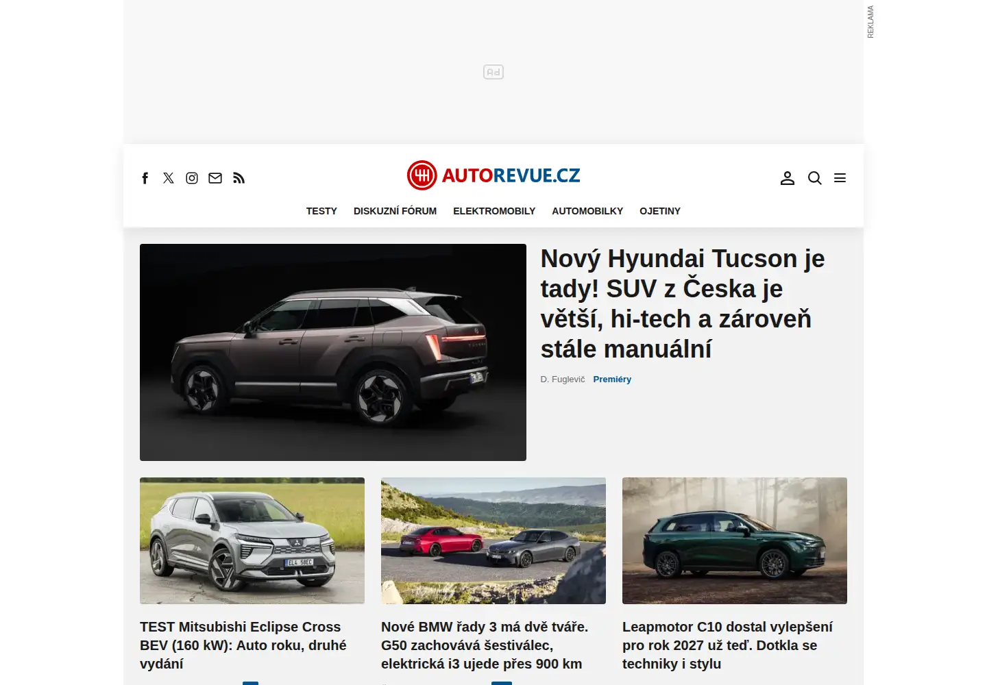 Screenshot of autorevue.cz