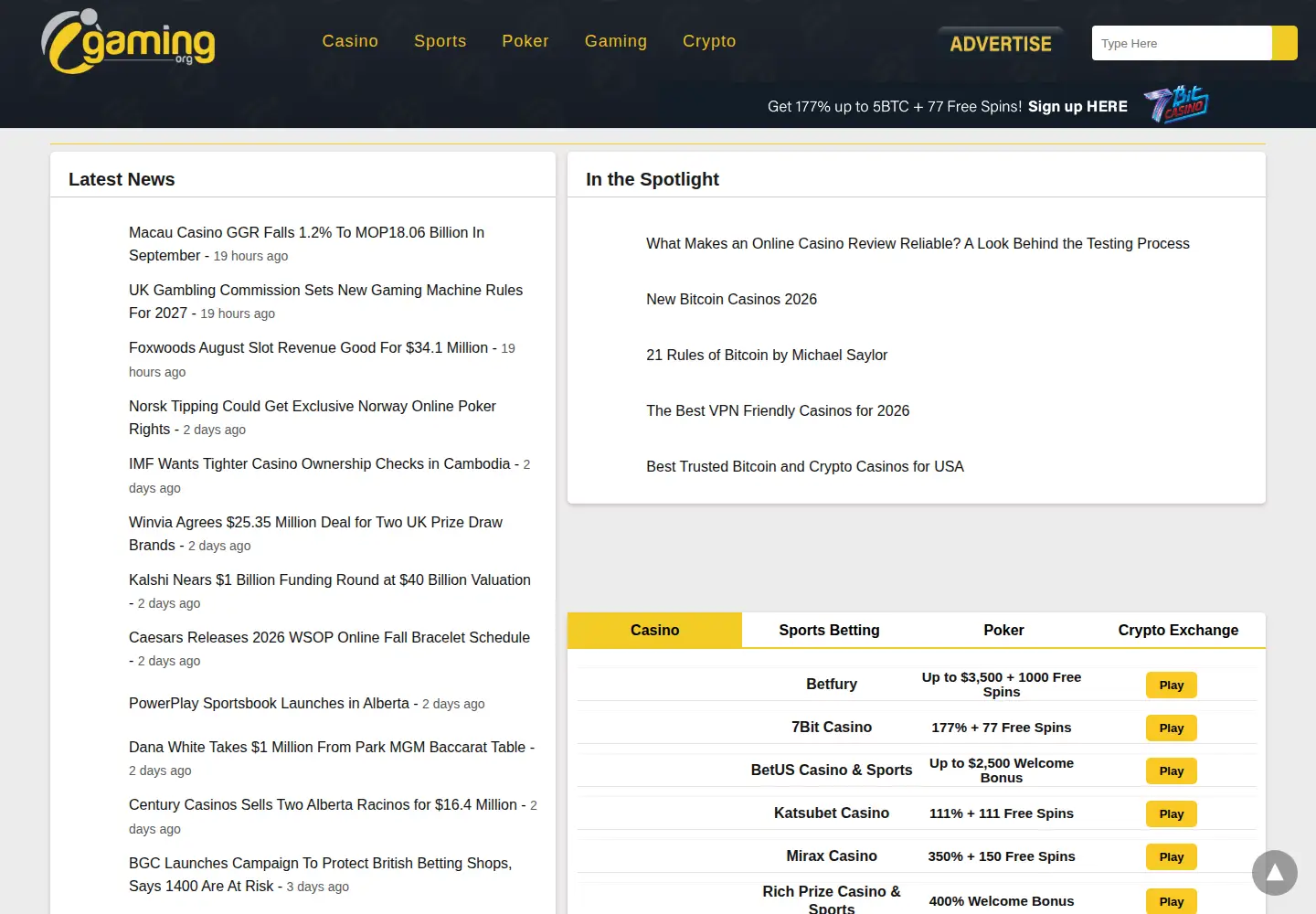 Screenshot of igaming.org