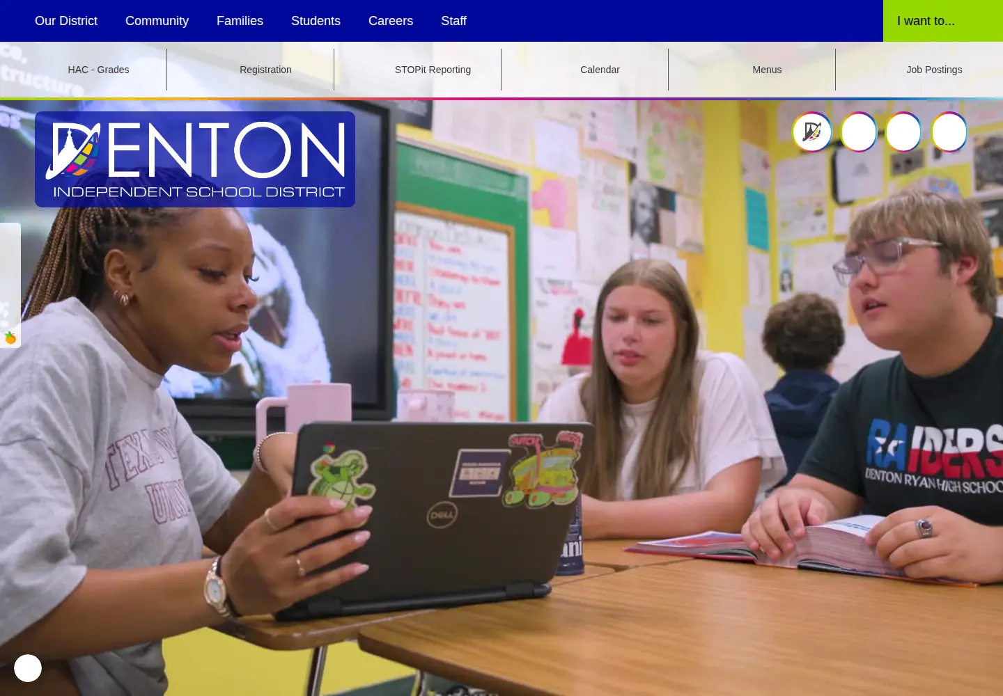 Screenshot of dentonisd.org