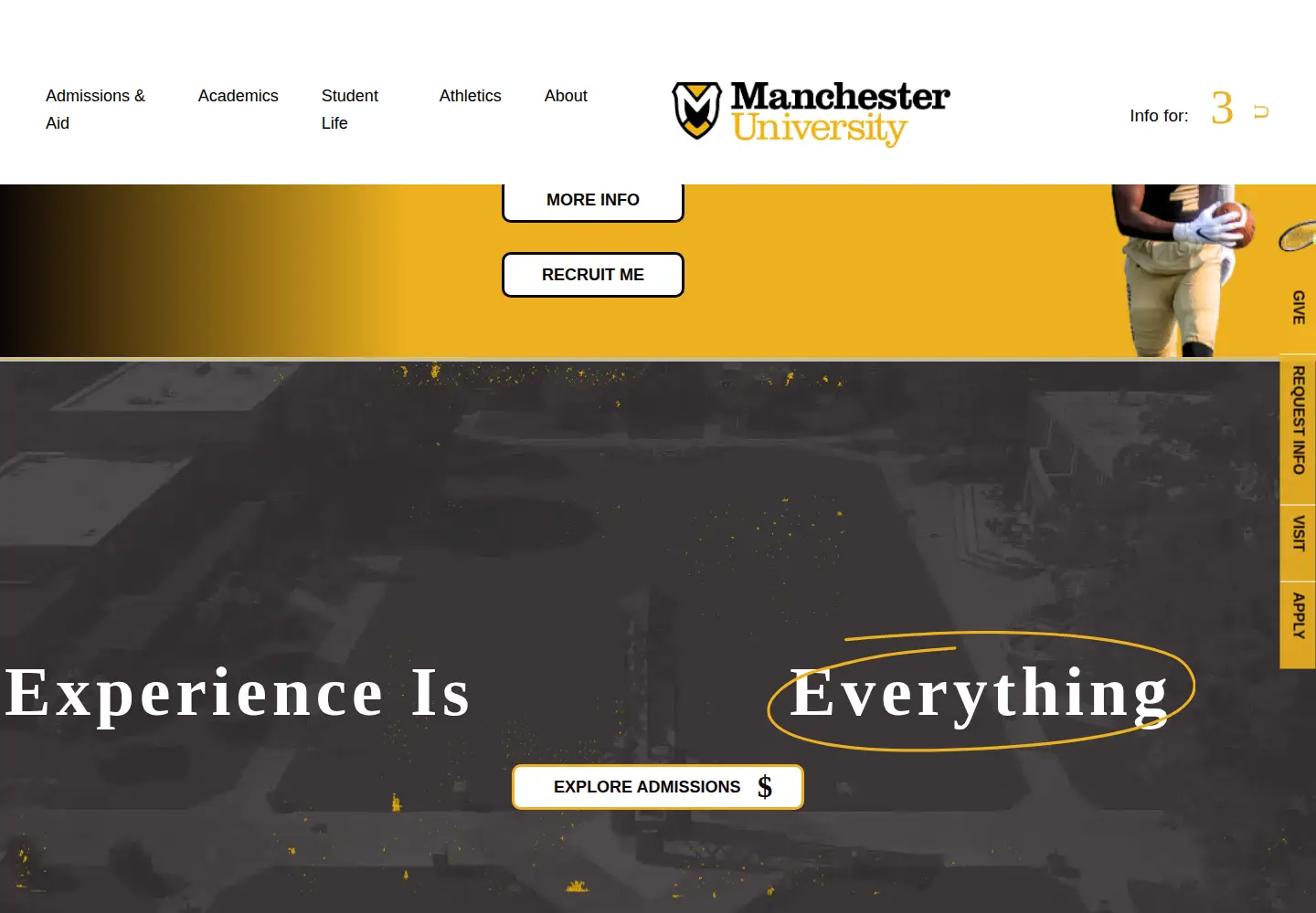 Screenshot of manchester.edu