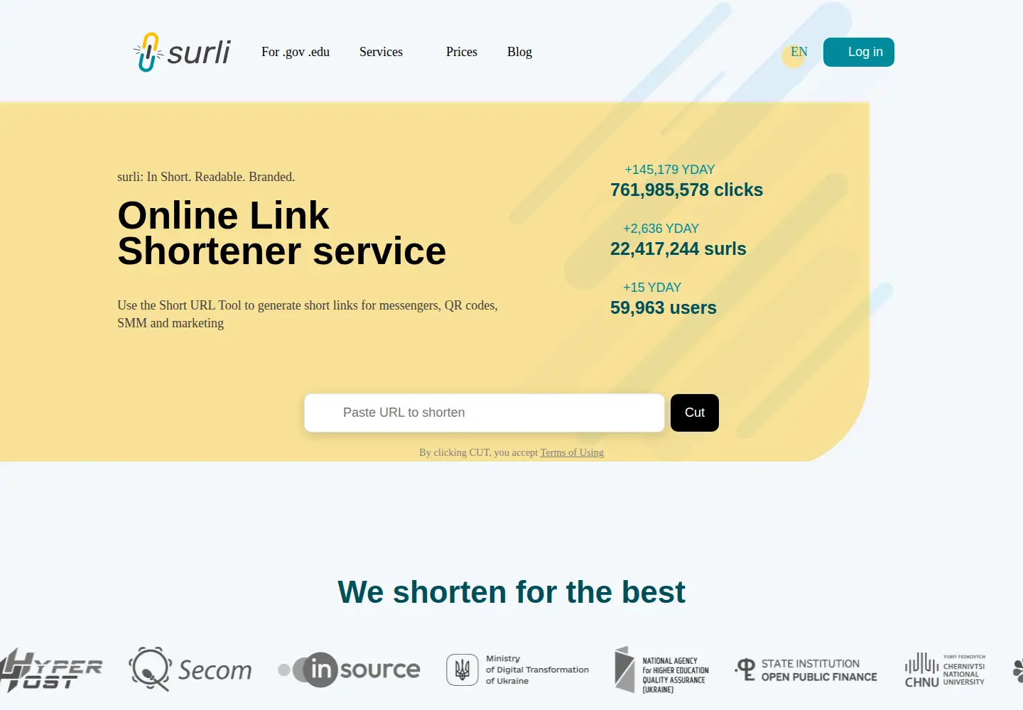 Screenshot of surl.li