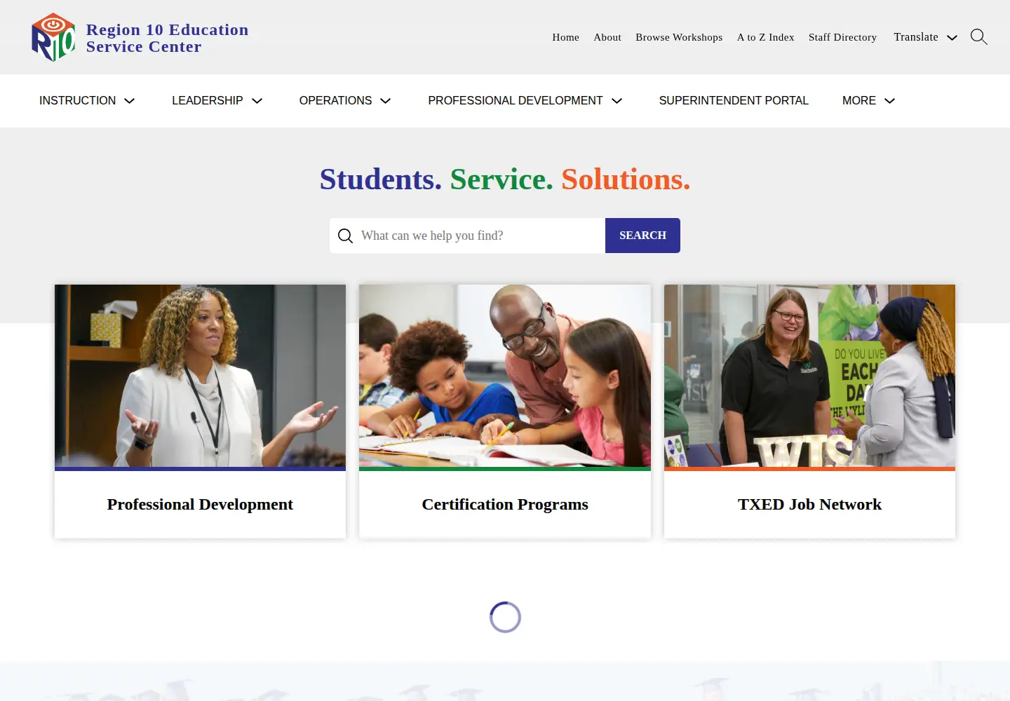 Captured homepage of region10.org in the current scan