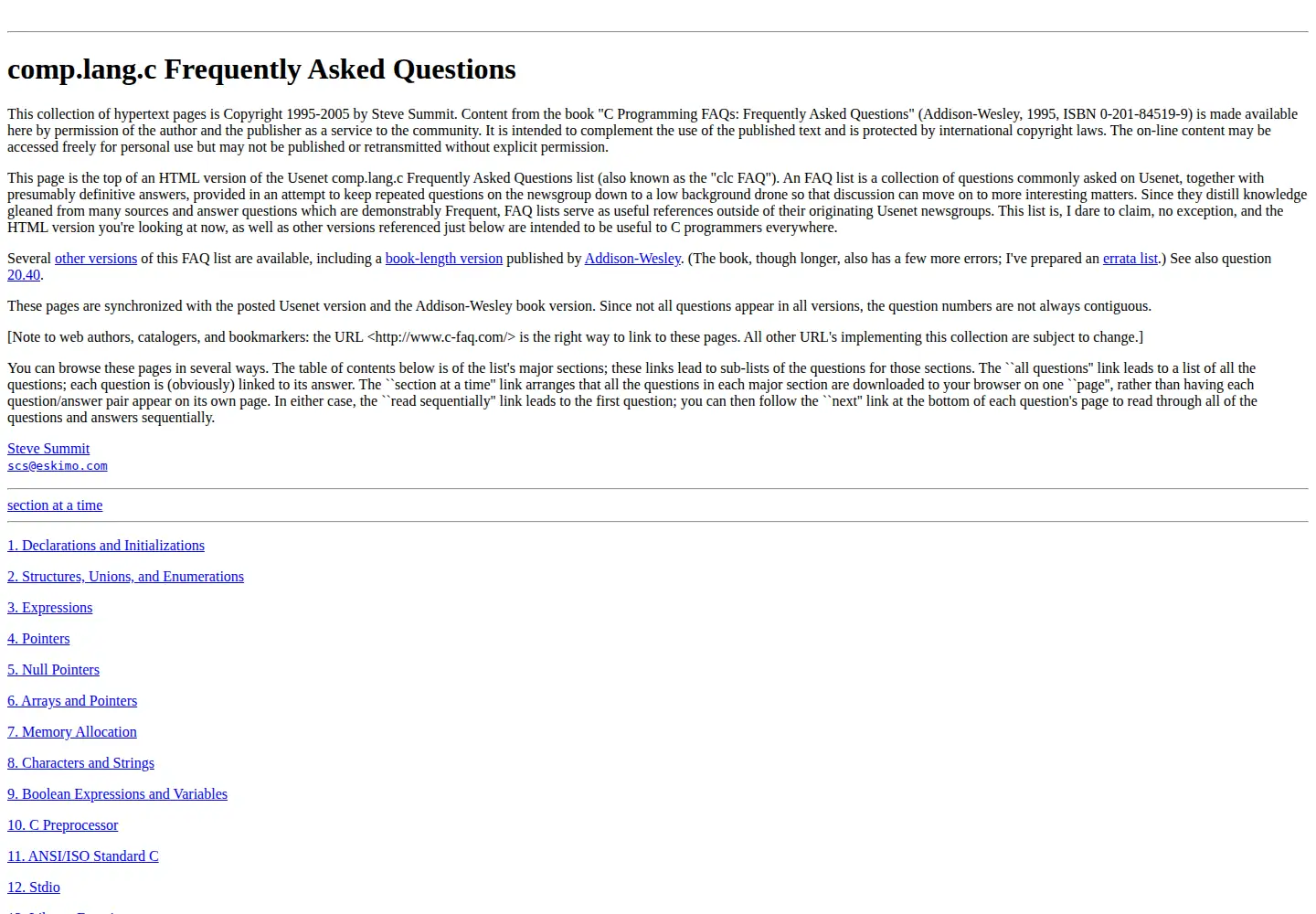 Screenshot of c-faq.com