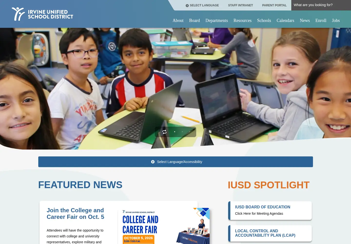Screenshot of iusd.org