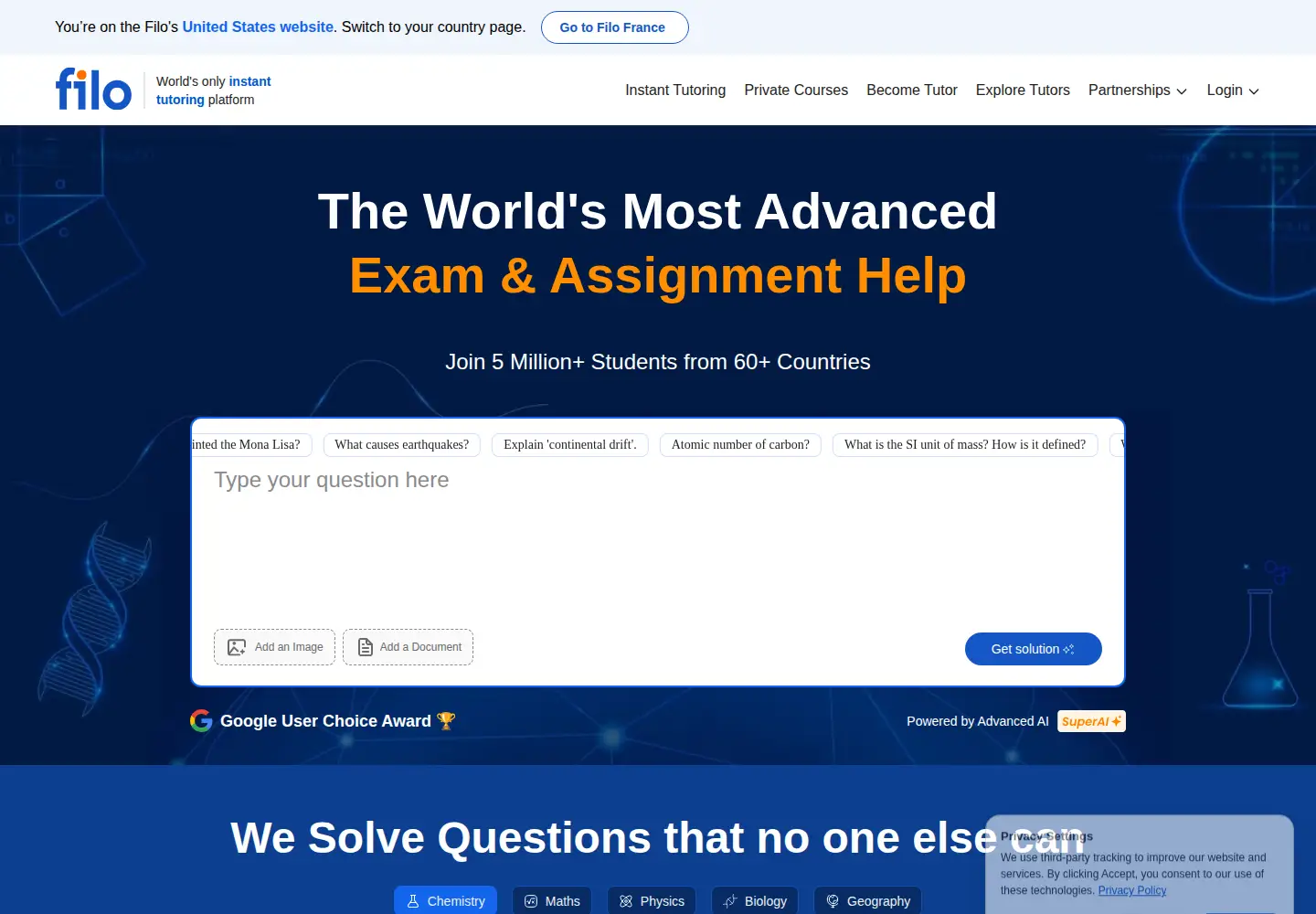 Screenshot of askfilo.com