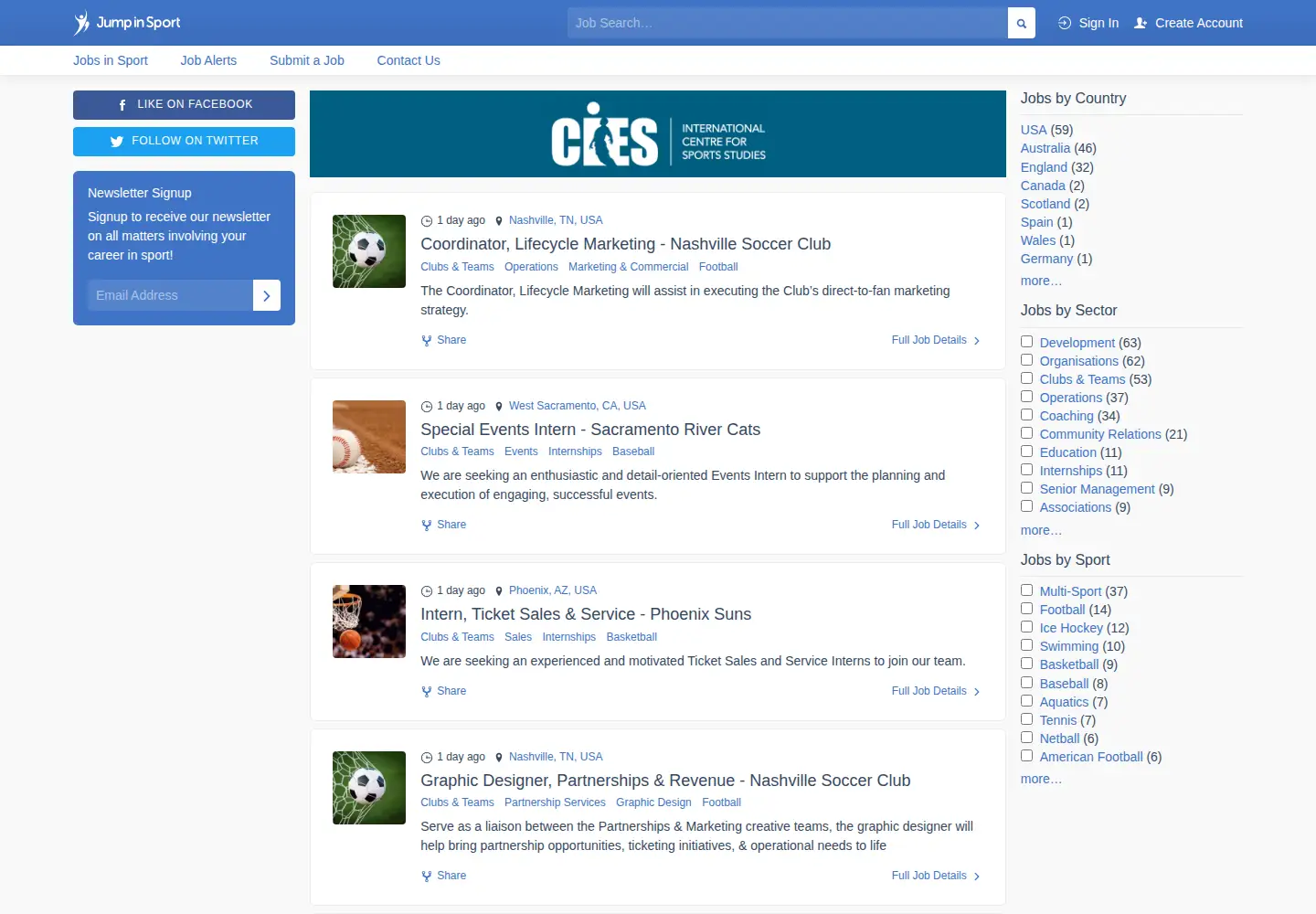 Screenshot of jumpinsport.com