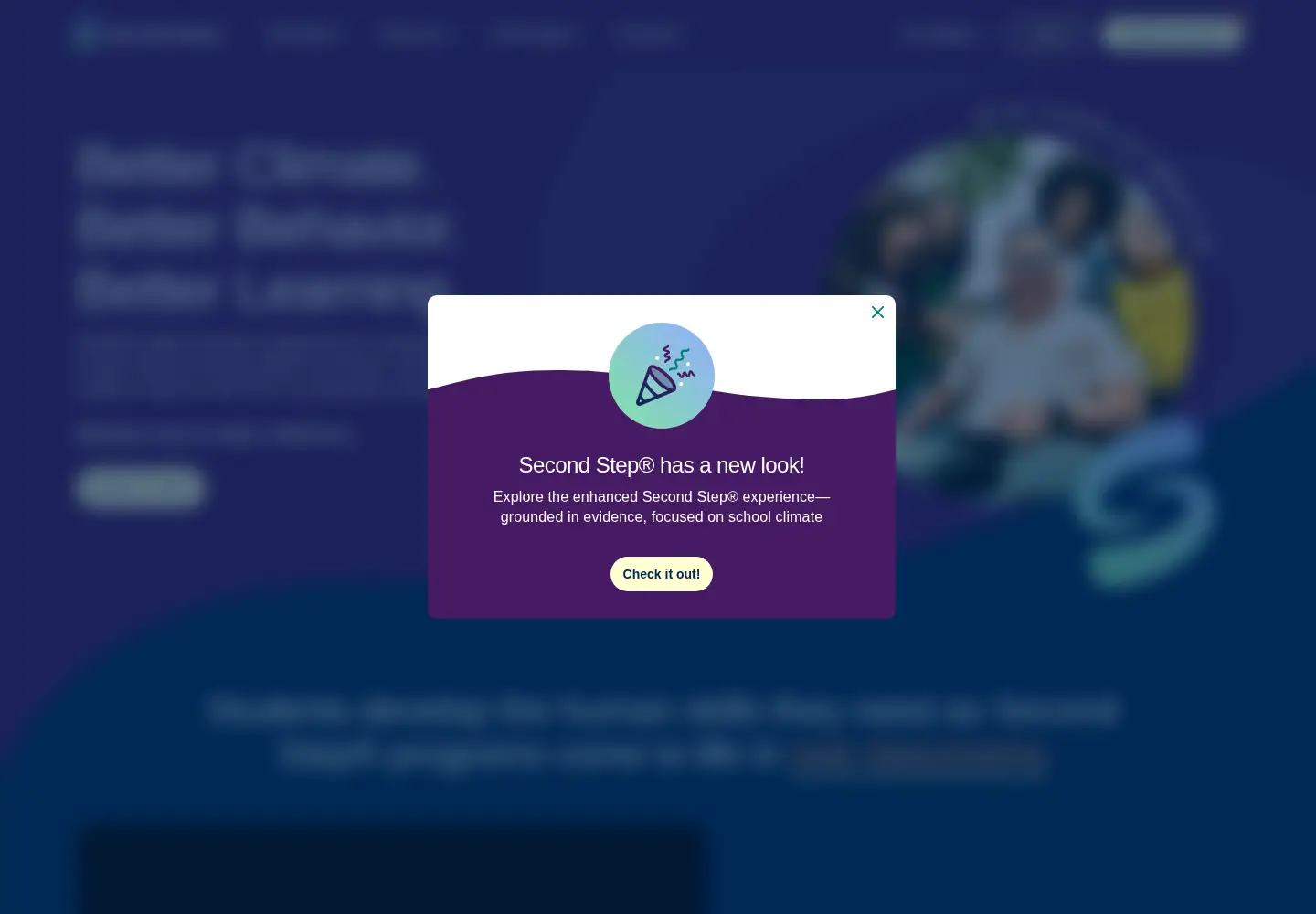 Screenshot of secondstep.org