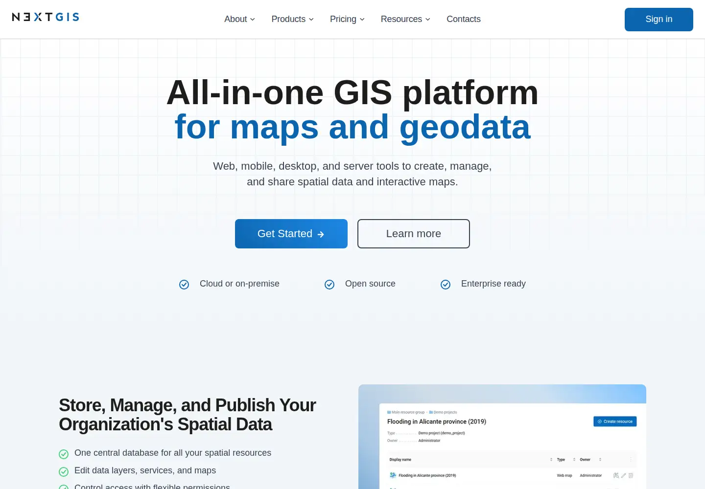 Screenshot of nextgis.com