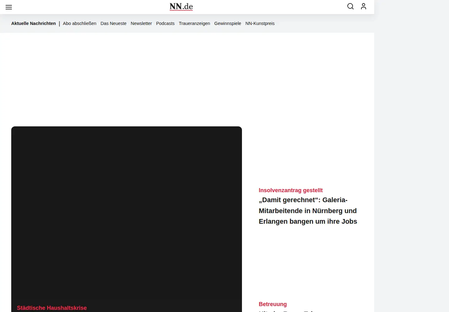 Screenshot of nn.de