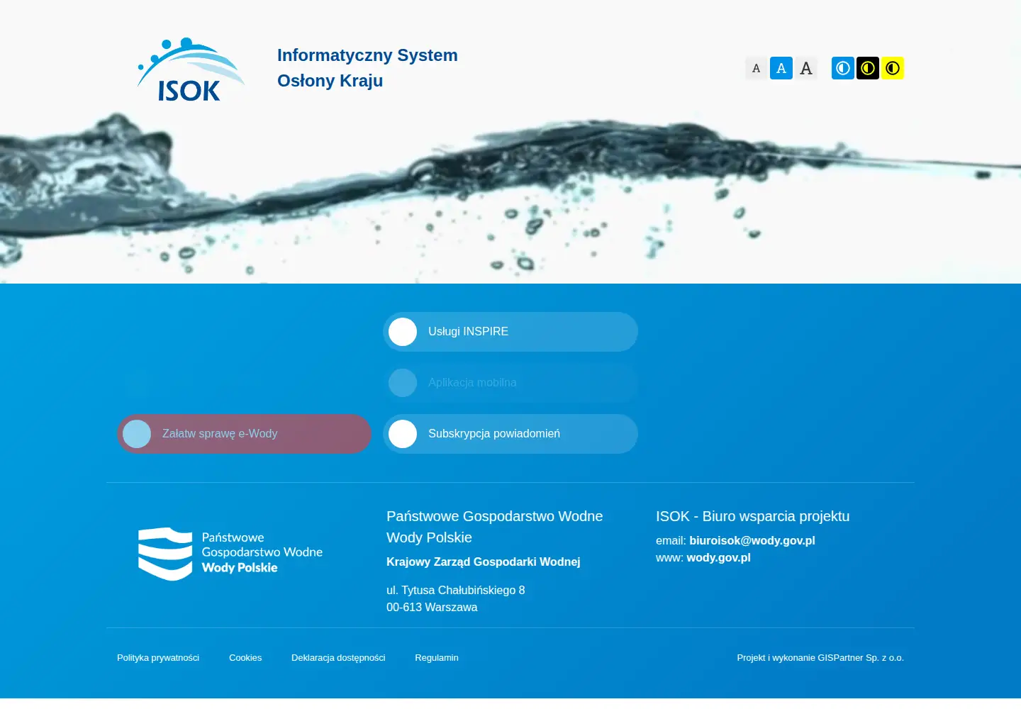 Screenshot of isok.gov.pl
