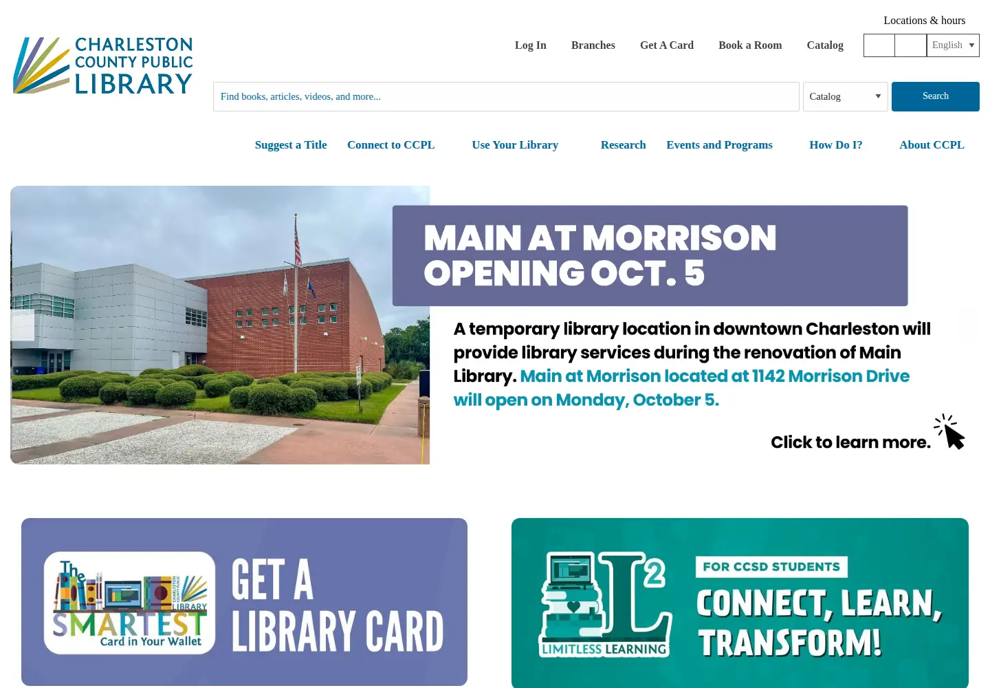 Screenshot of ccpl.org