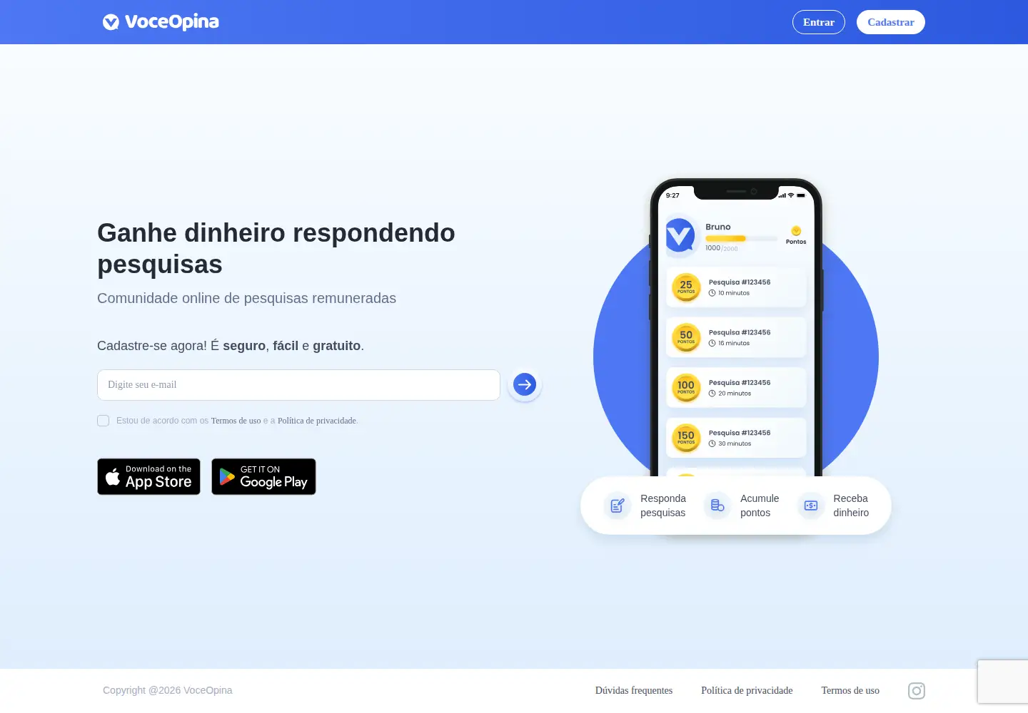 Screenshot of voceopina.com.br