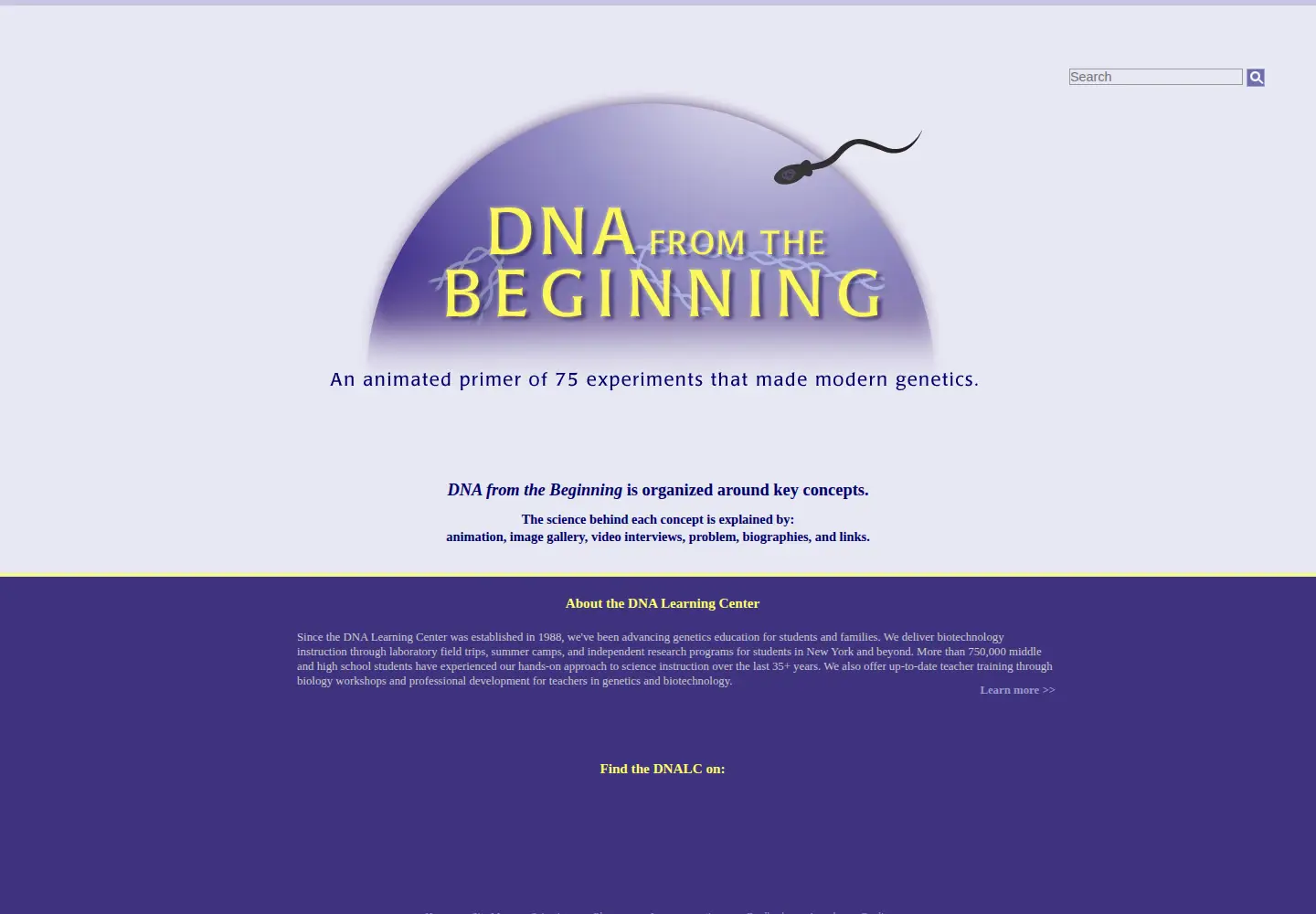Screenshot of dnaftb.org