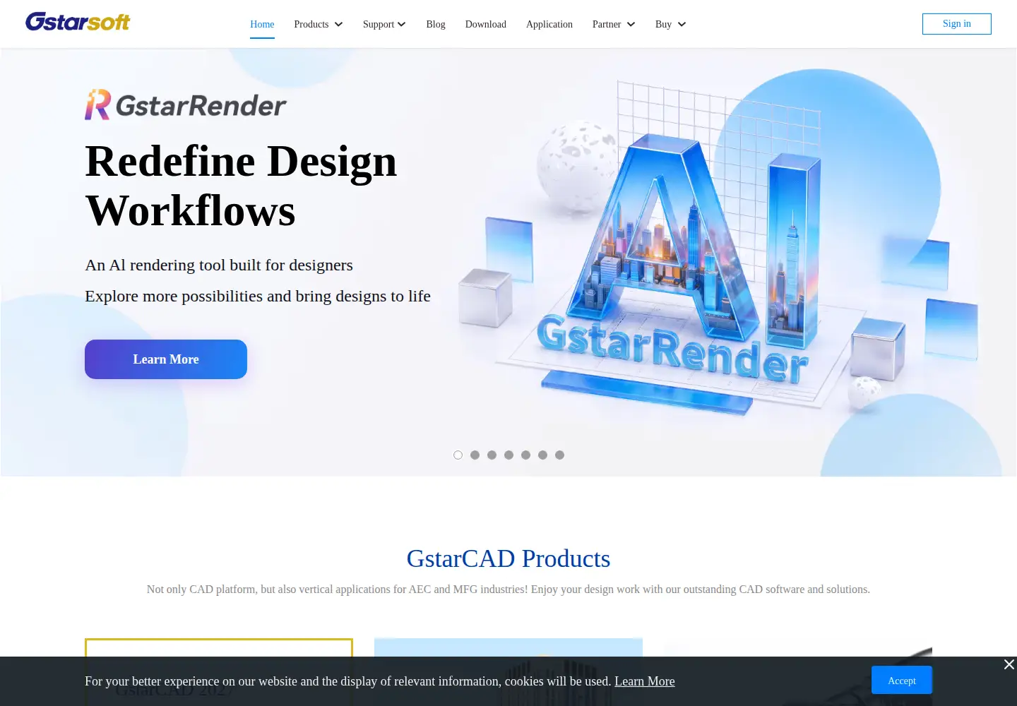 Screenshot of gstarcad.net