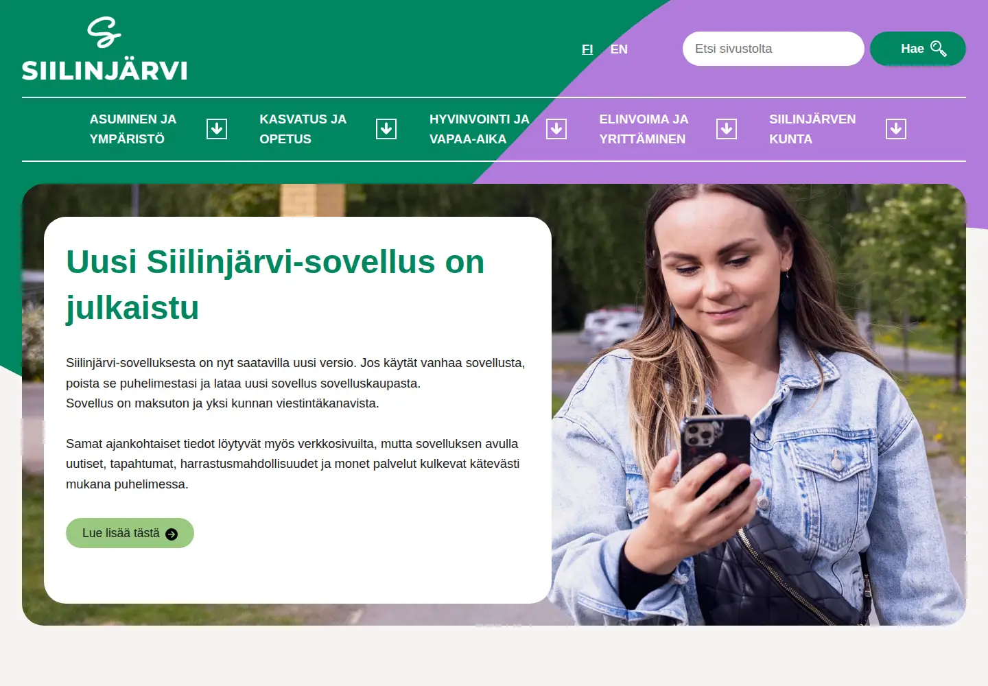 Screenshot of siilinjarvi.fi