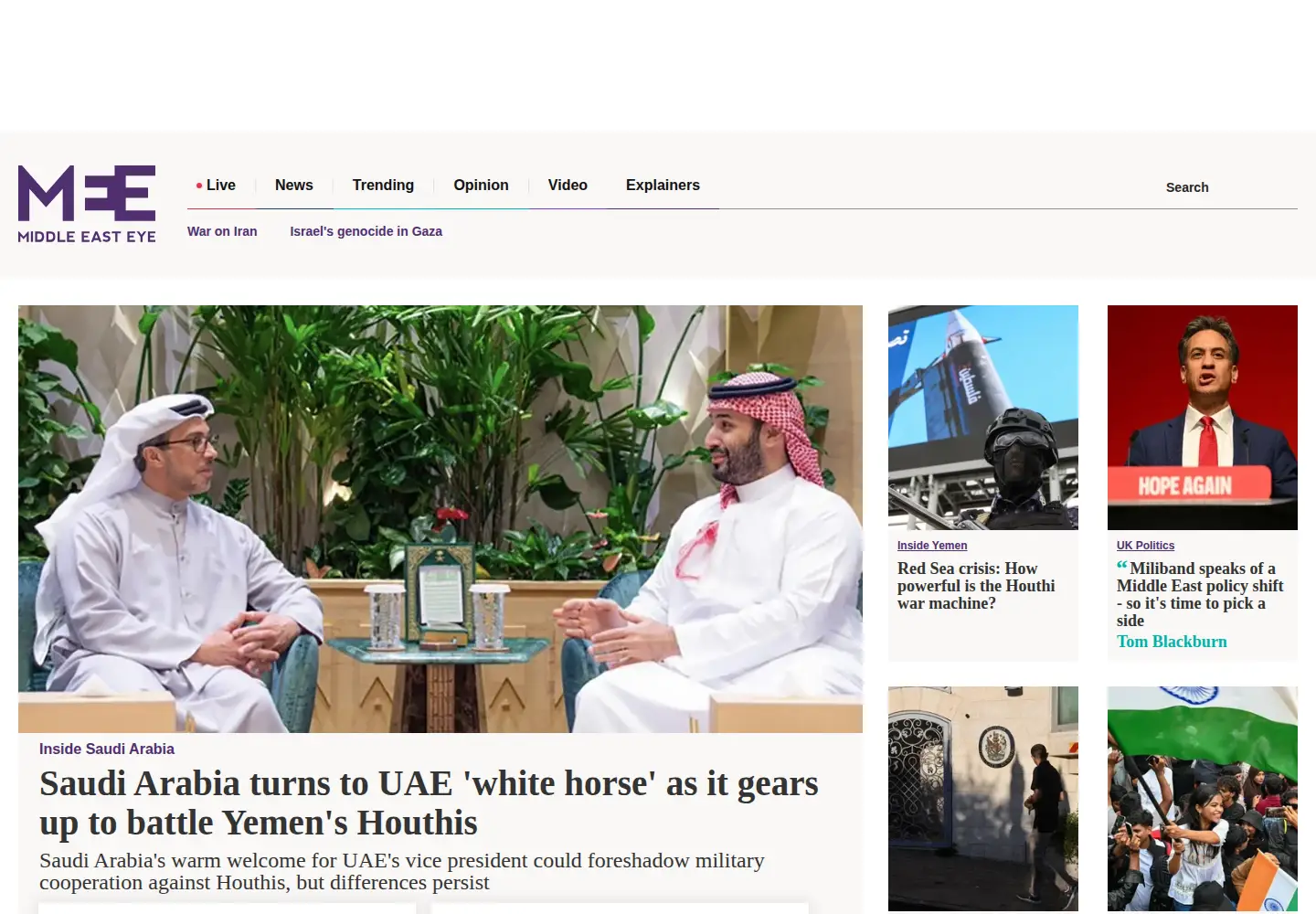 Screenshot of middleeasteye.net