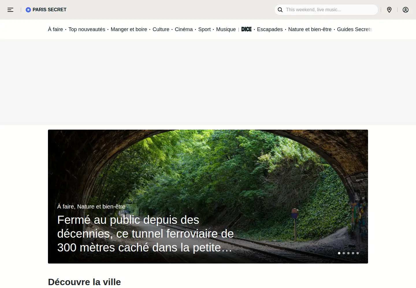 Screenshot of parissecret.com