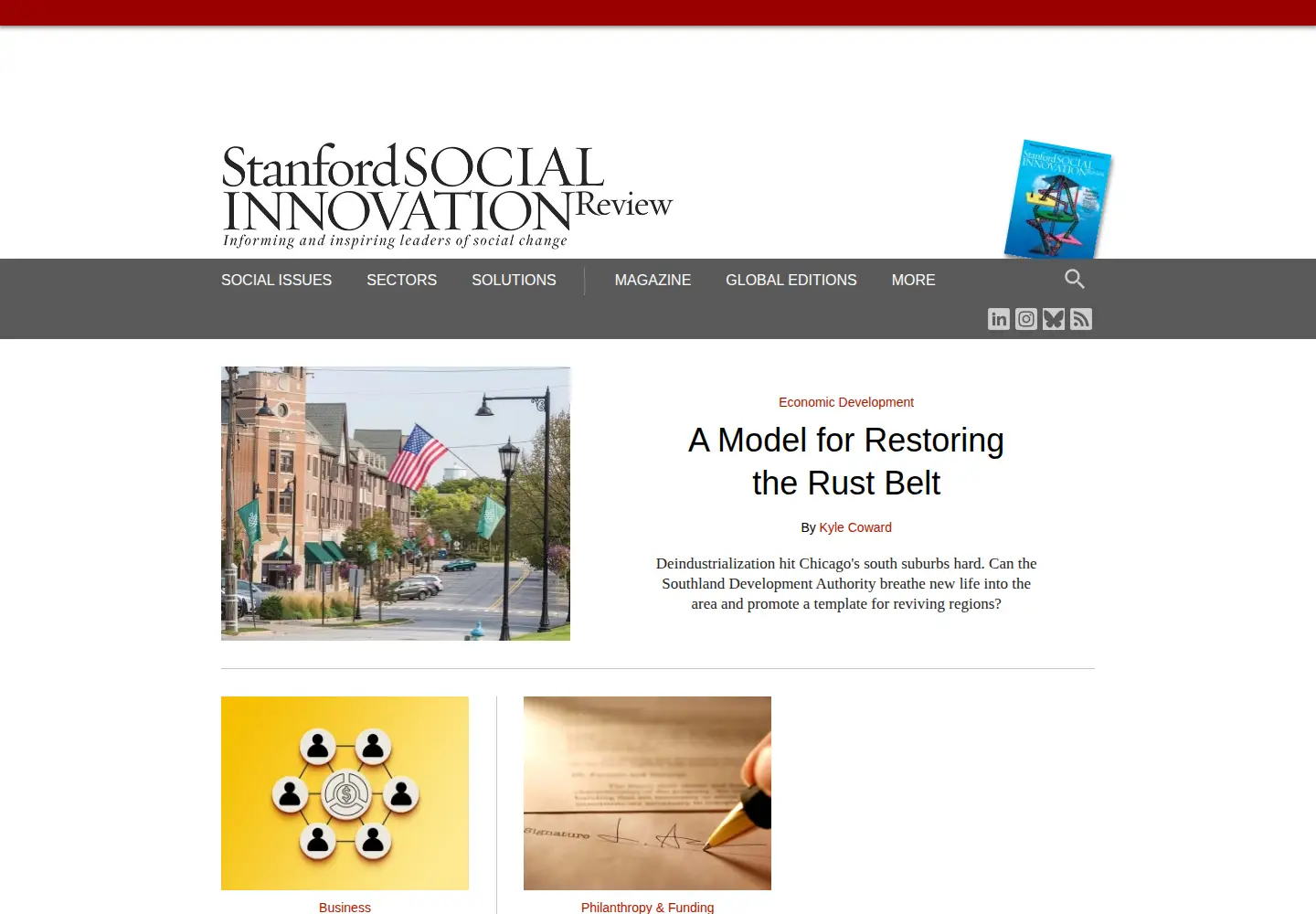 Screenshot of ssir.org