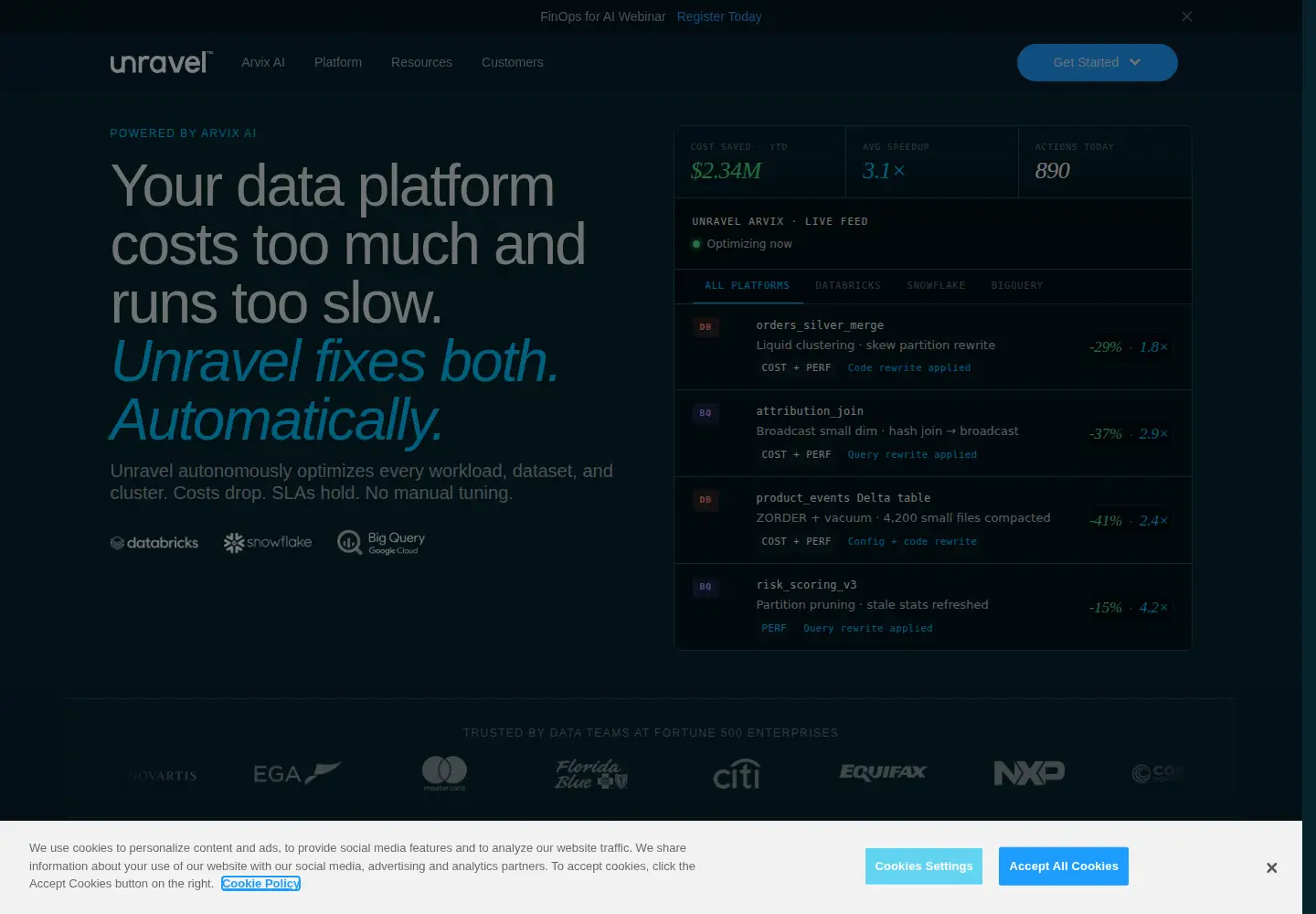 Screenshot of unraveldata.com