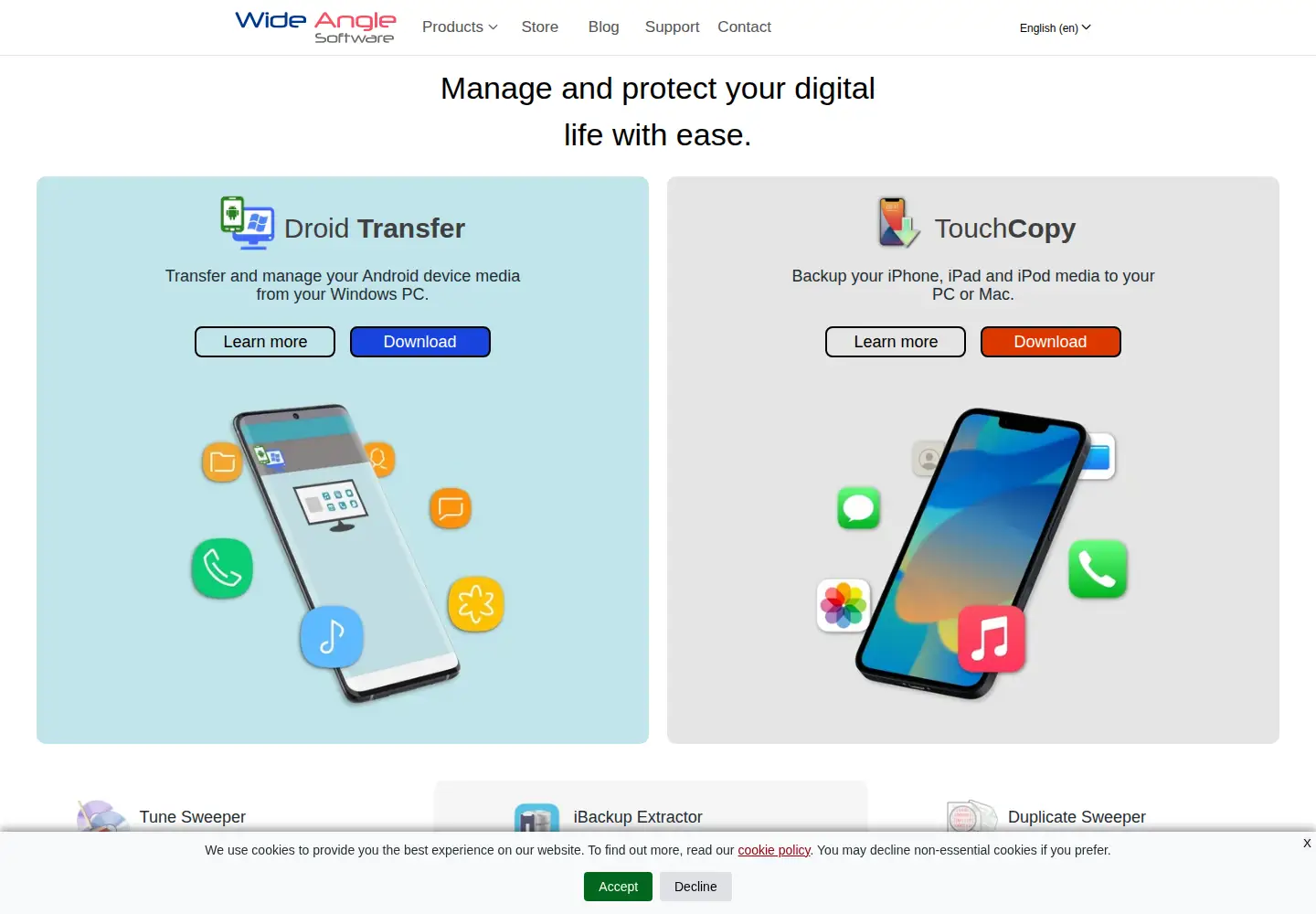 Screenshot of wideanglesoftware.com