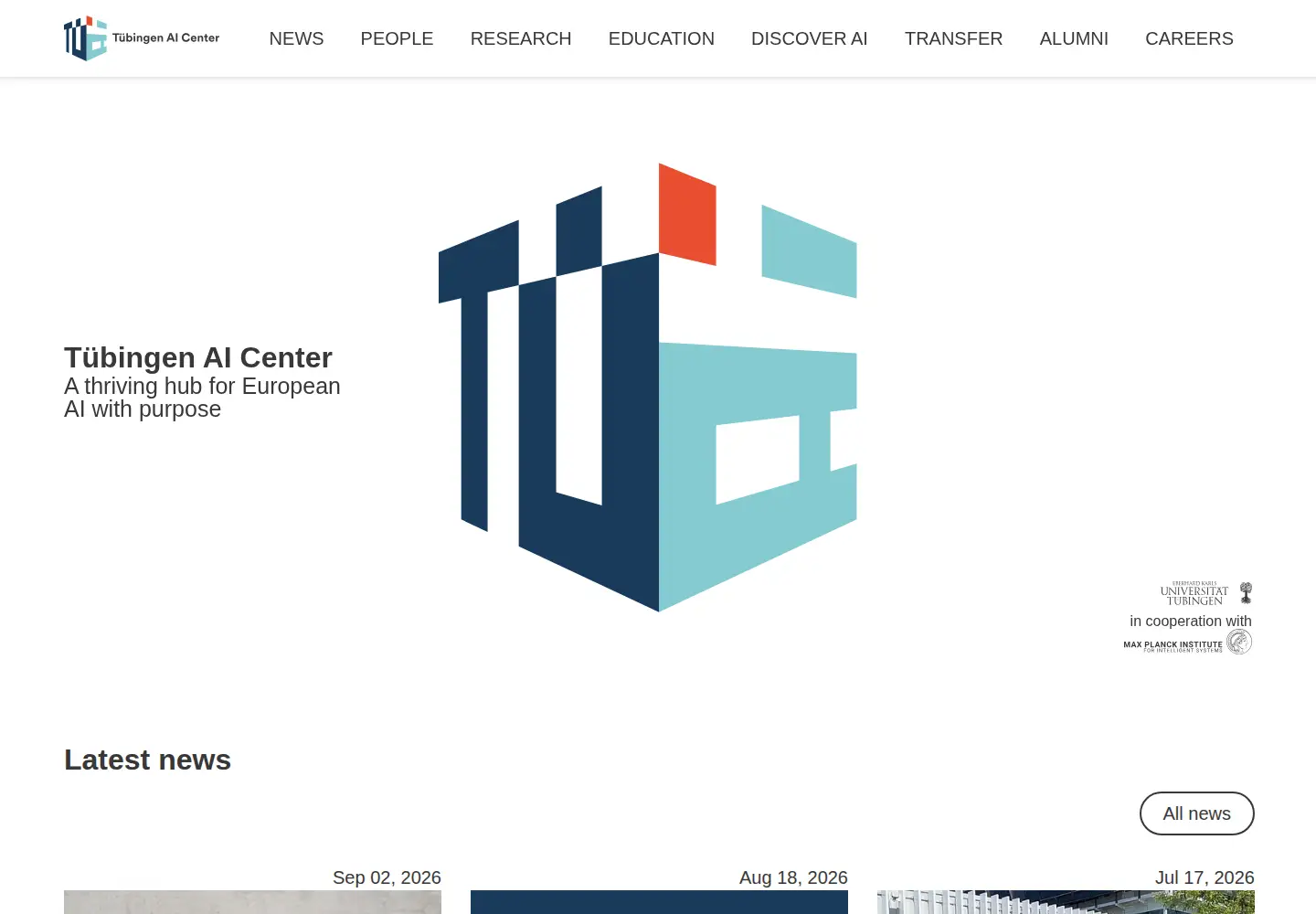 Screenshot of tuebingen.ai