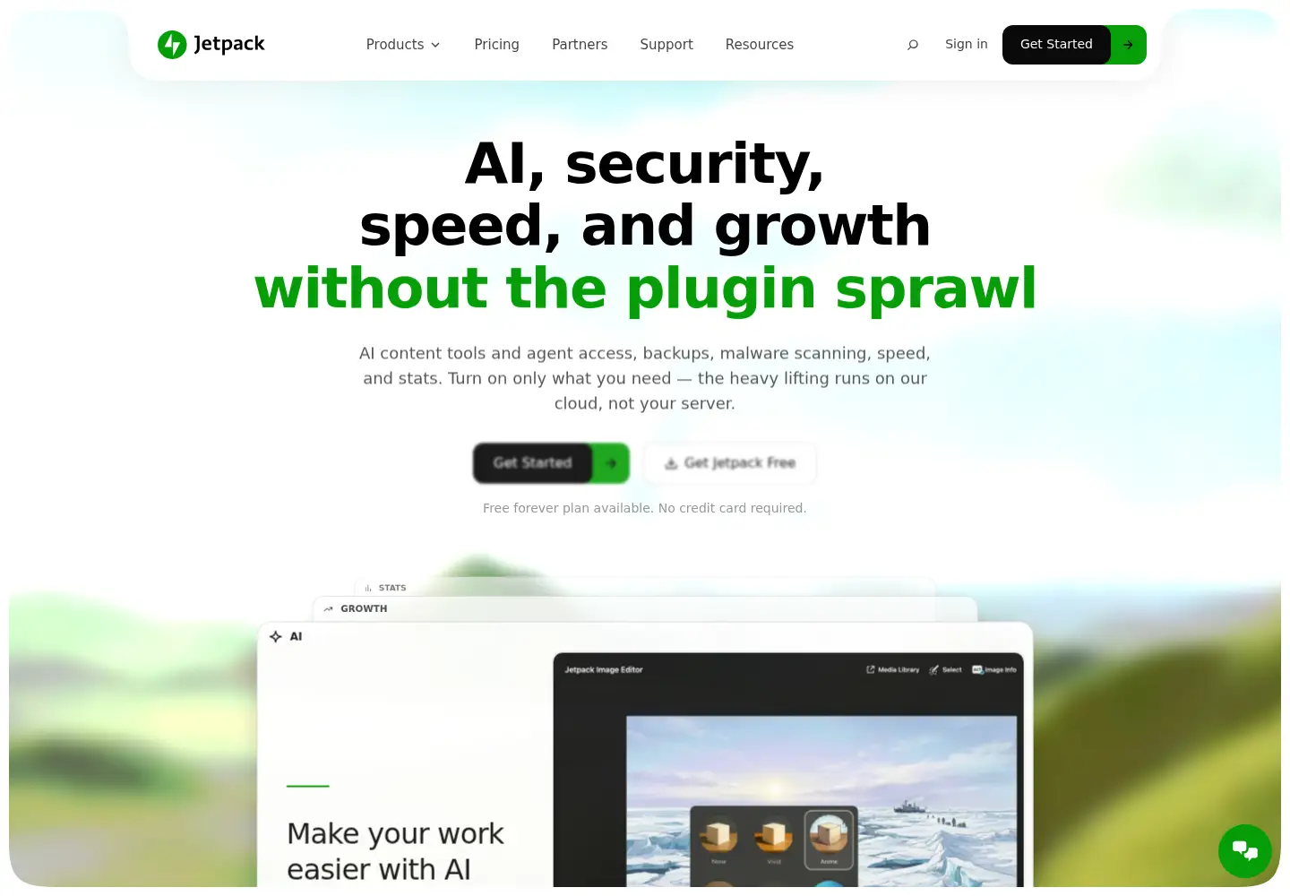 Screenshot of jetpack.com