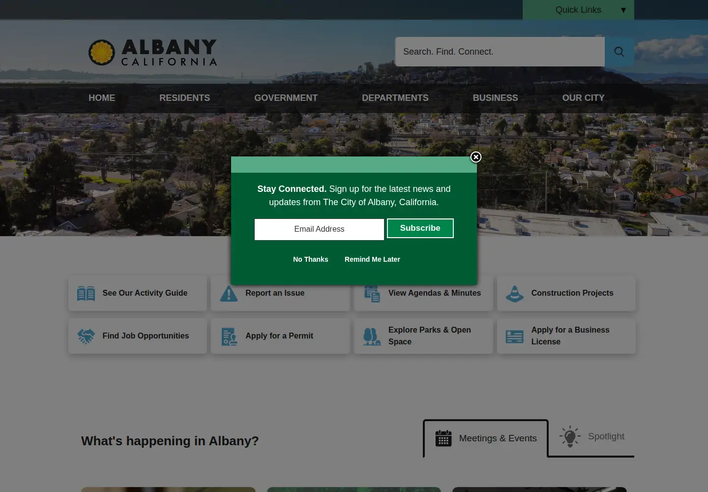 Screenshot of albanyca.org