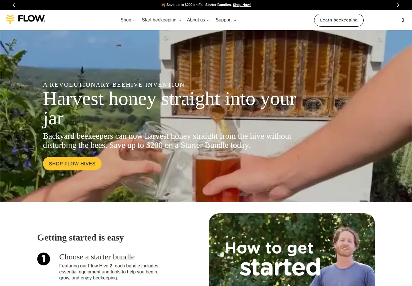 Screenshot of honeyflow.com