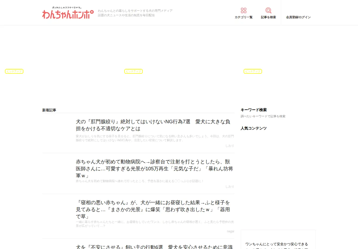 Screenshot of wanchan.jp