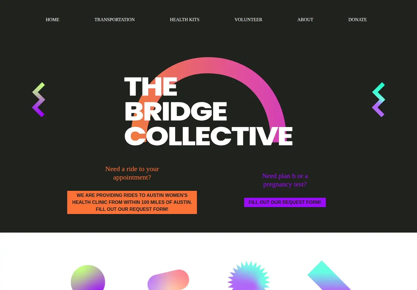 Screenshot of thebridgecollective.org
