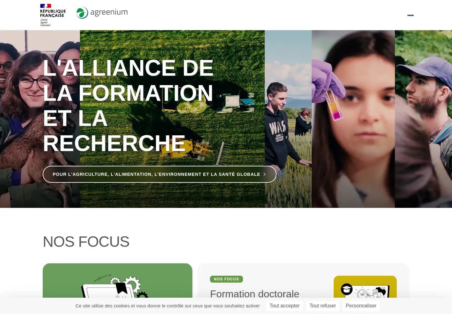 Screenshot of agreenium.fr