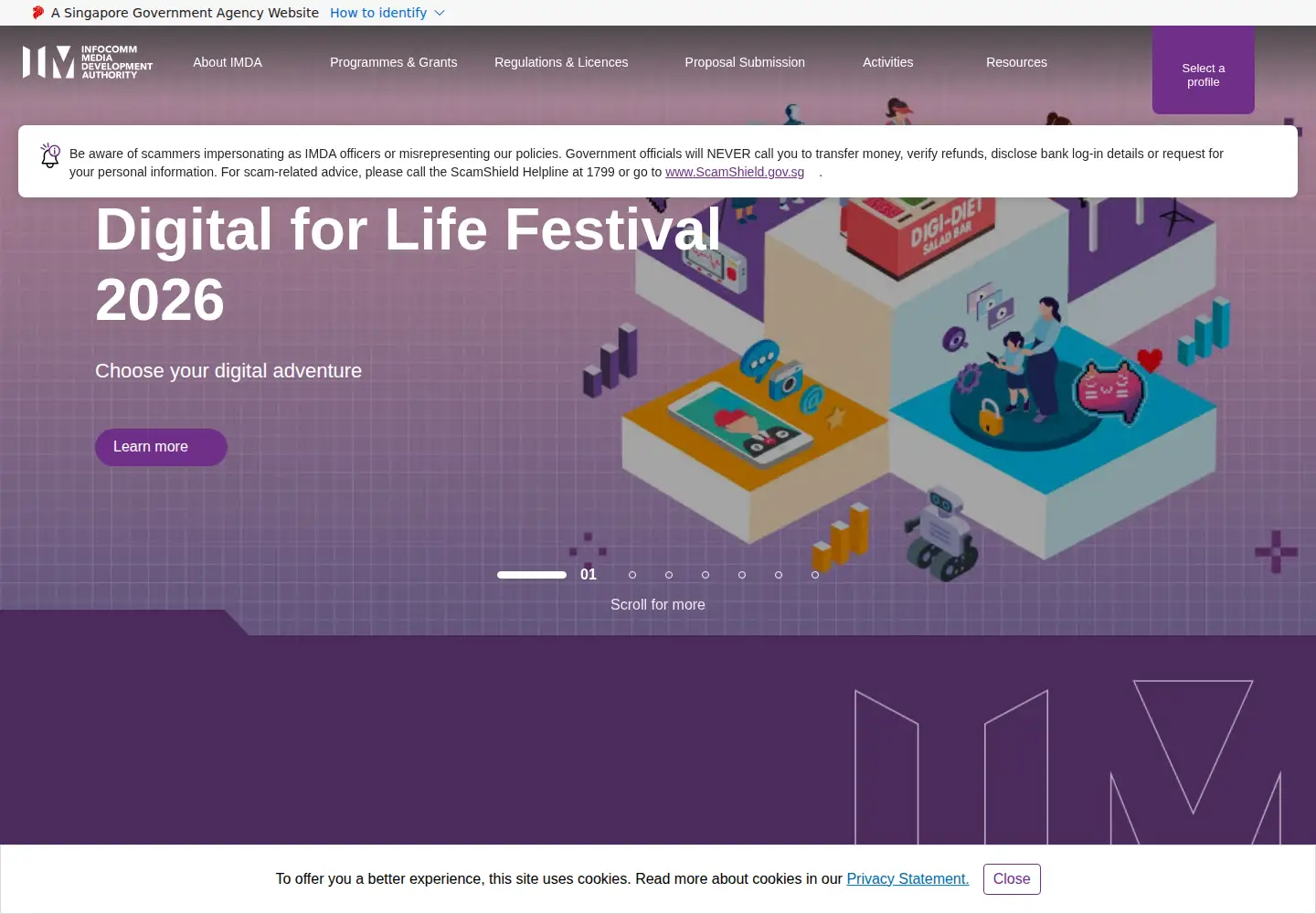 Screenshot of imda.gov.sg