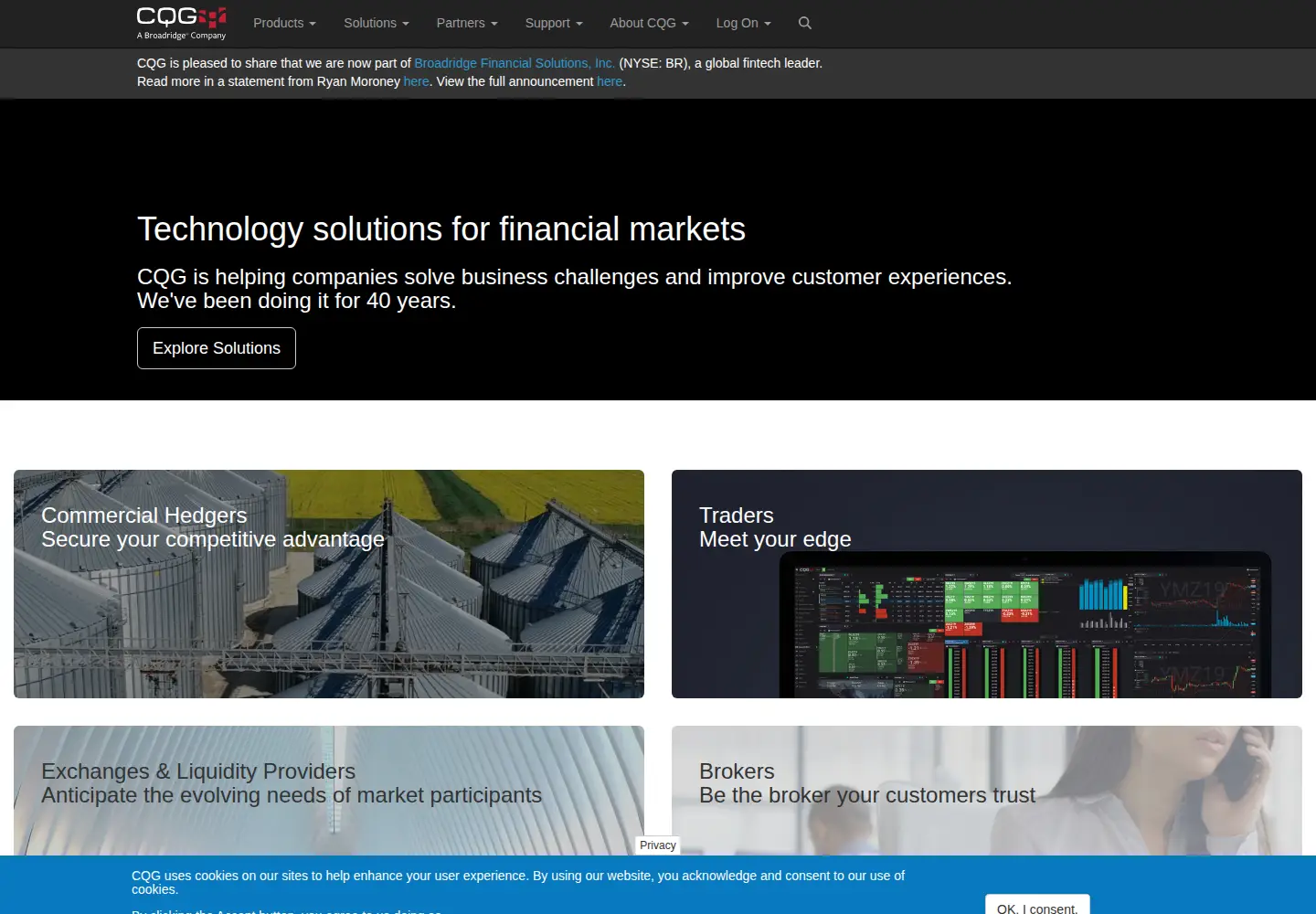 Screenshot of cqg.com