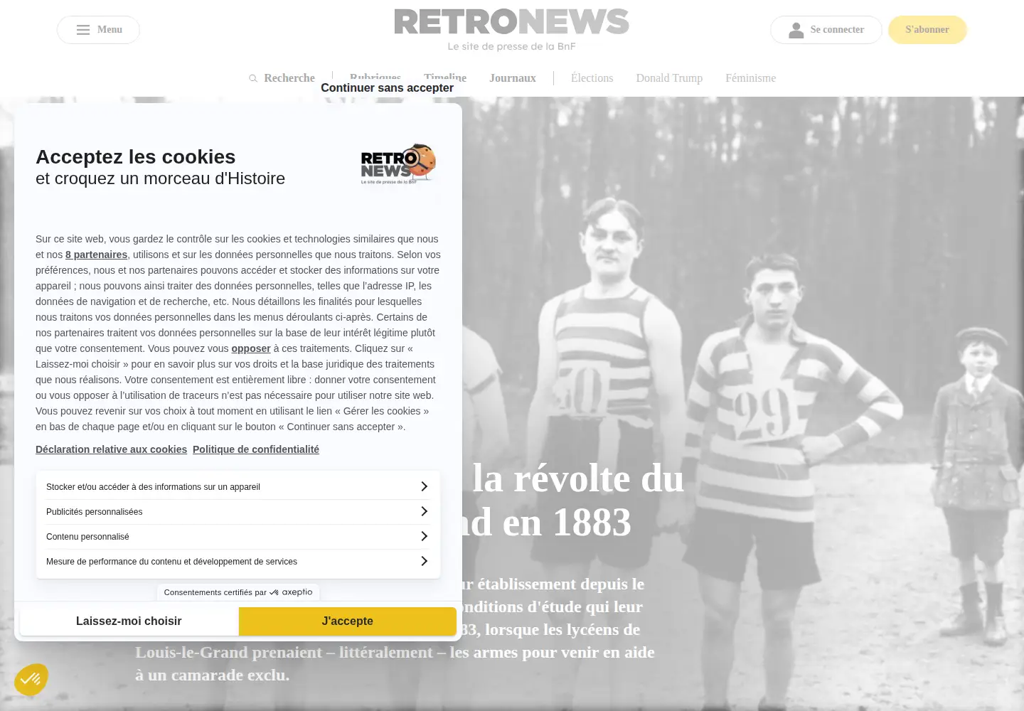 Screenshot of retronews.fr