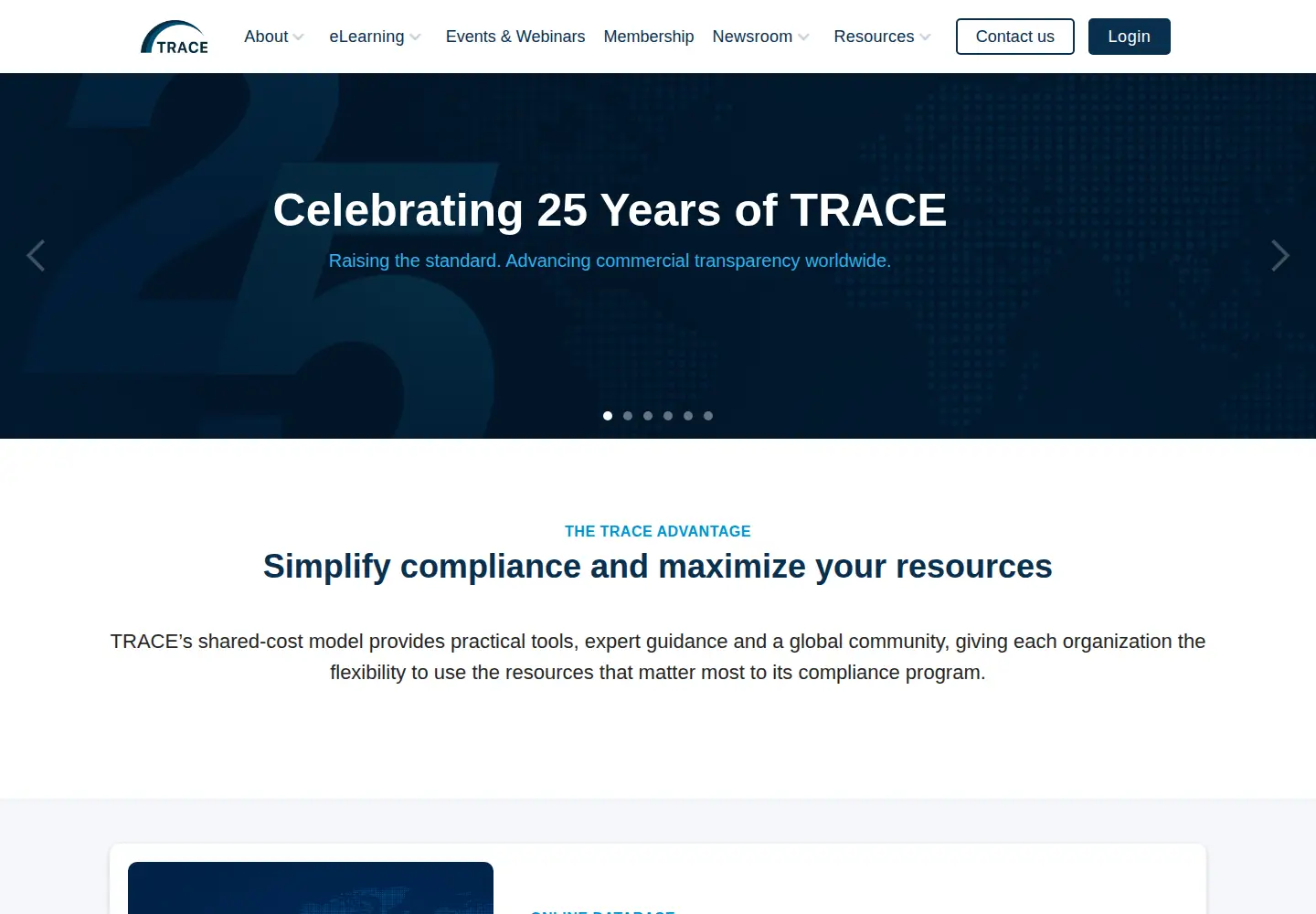 Screenshot of traceinternational.org