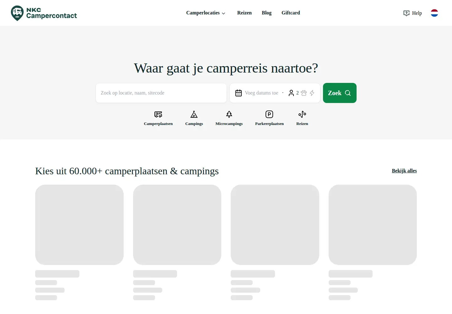 Screenshot of campercontact.com