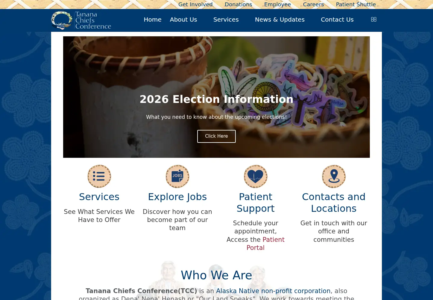 Screenshot of tananachiefs.org