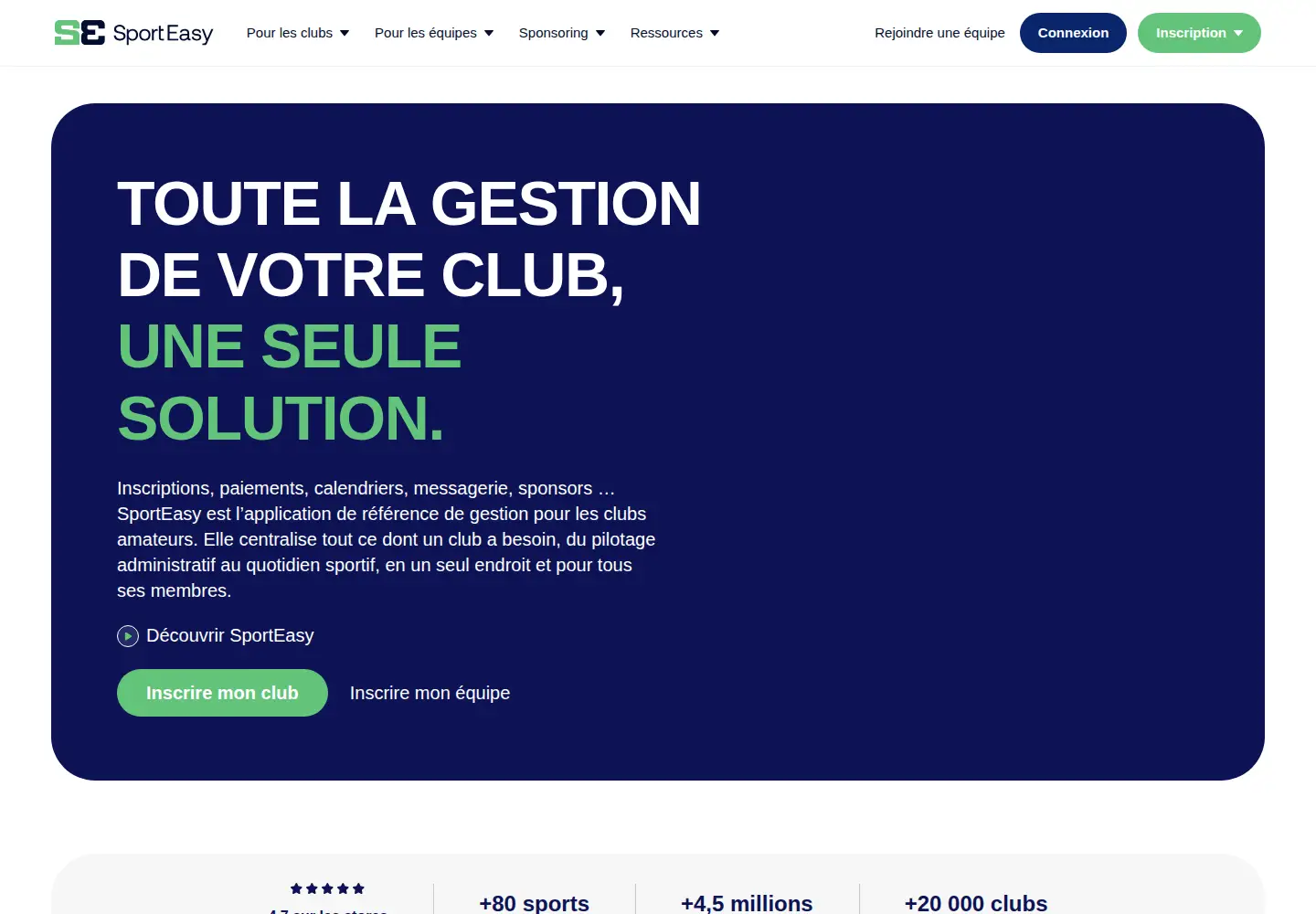 Screenshot of sporteasy.net