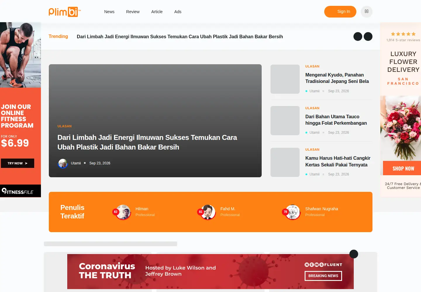 Screenshot of plimbi.com