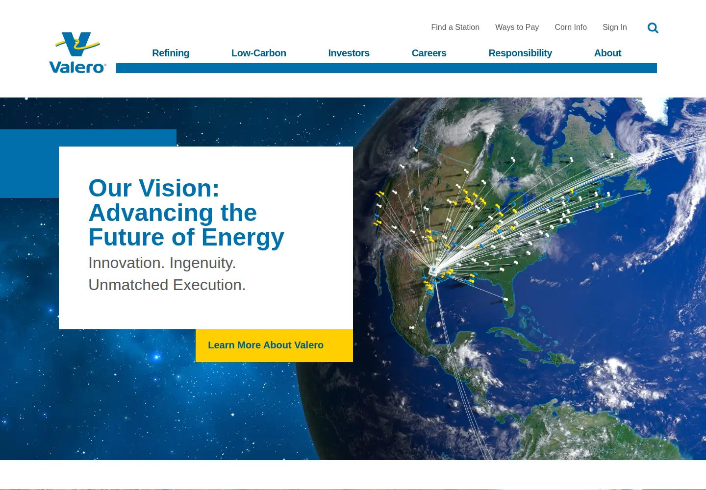 Screenshot of valero.com