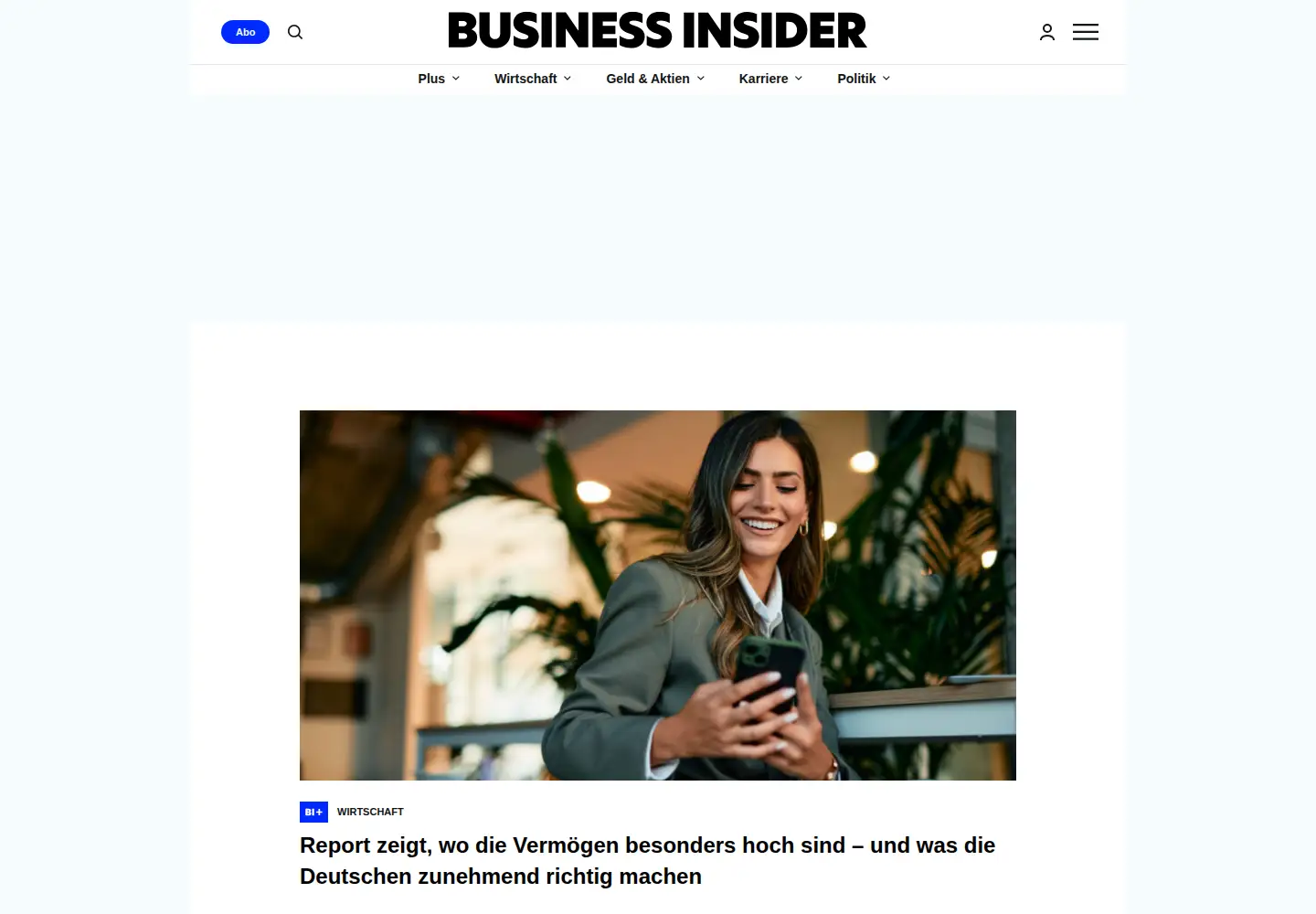 Screenshot of businessinsider.de