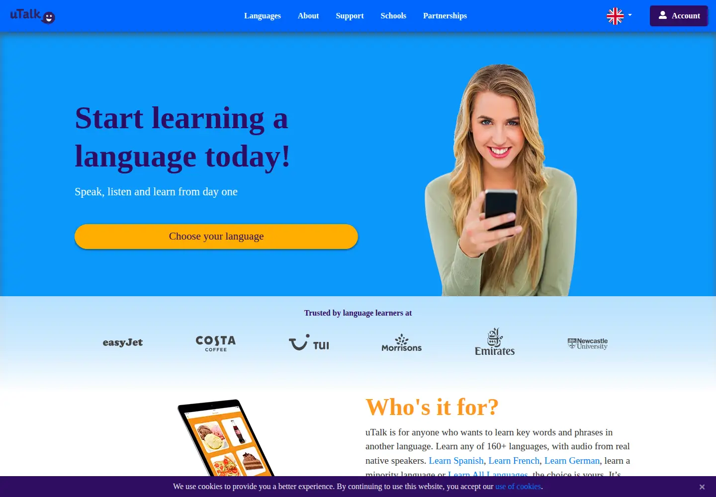 Screenshot of utalk.com