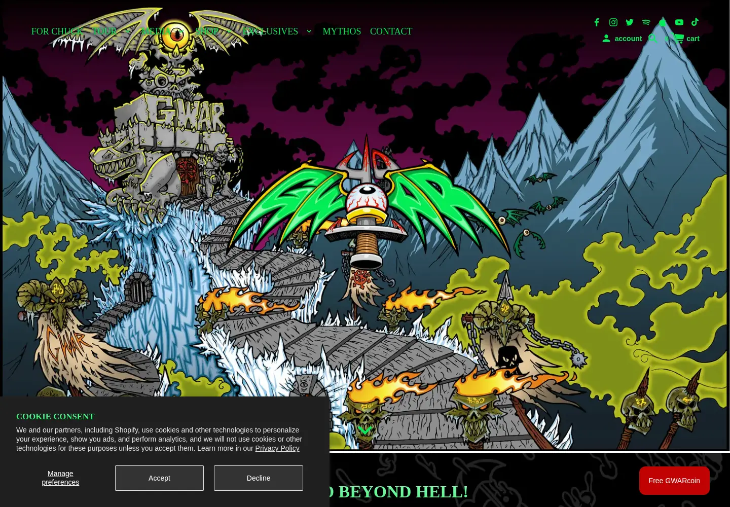 Screenshot of gwar.net
