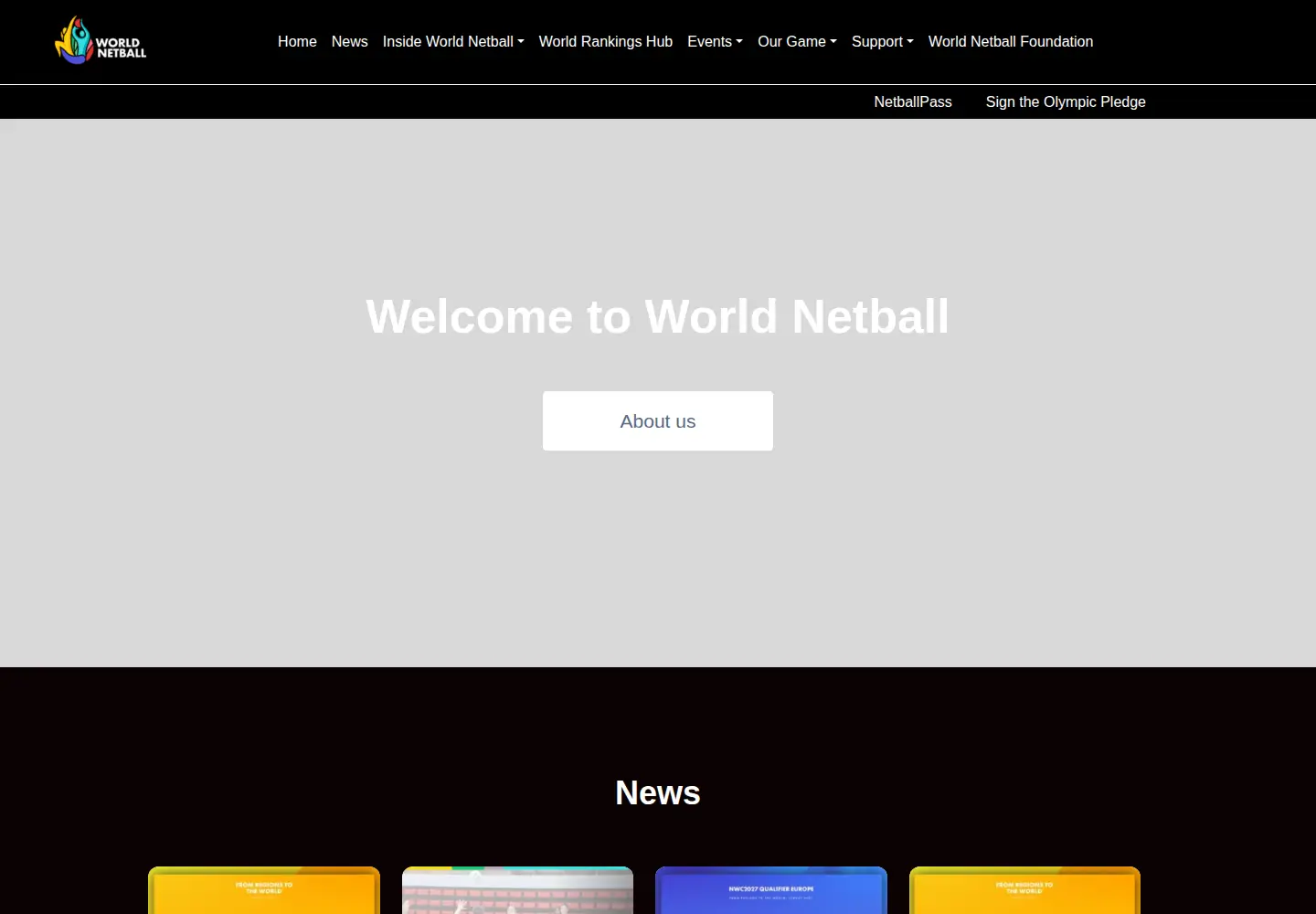 Screenshot of netball.sport