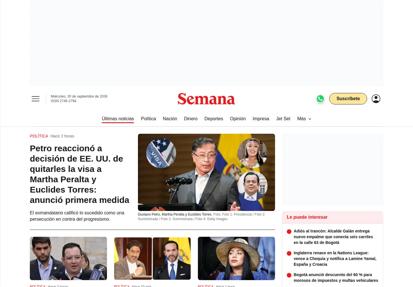 Screenshot of semana.com