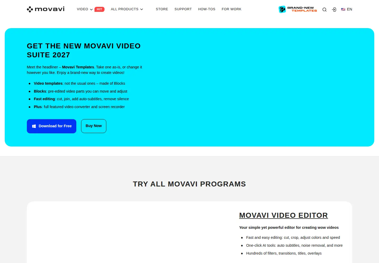 Screenshot of movavi.com